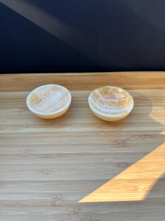 Orange Calcite Bowl