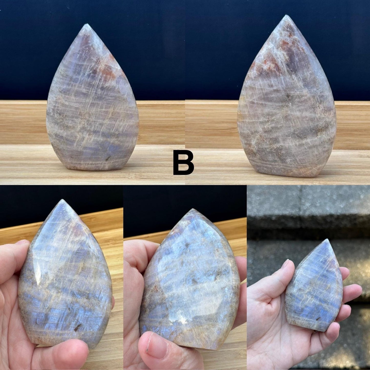 Blue Flash Moonstone Freeform