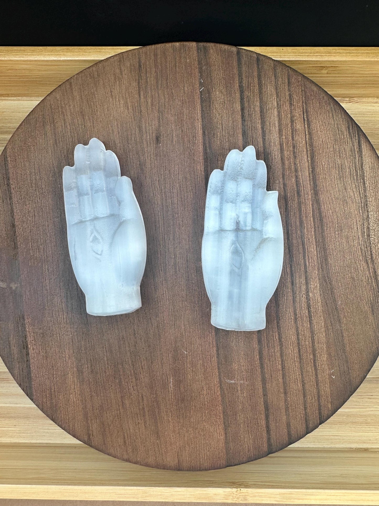 Selenite Hamsa Evil Eye Hand