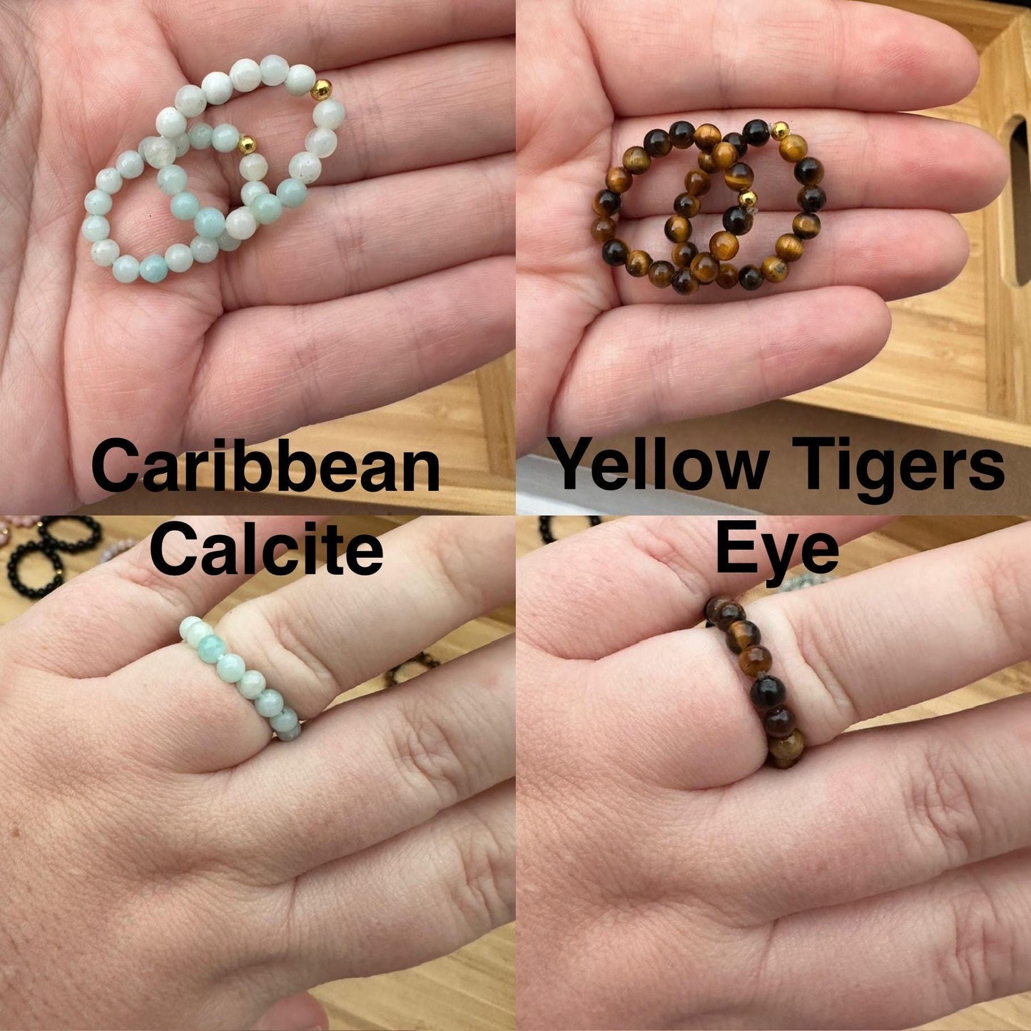 Crystal Beaded Ring - You Pick