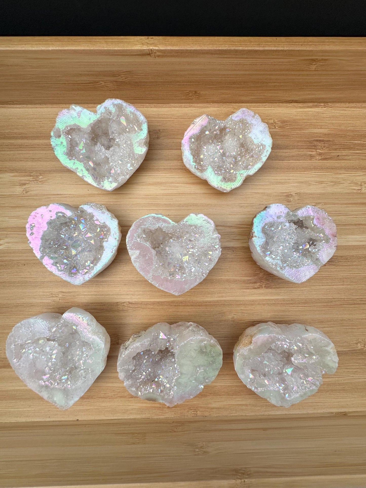 Aura Druzy Agate Heart