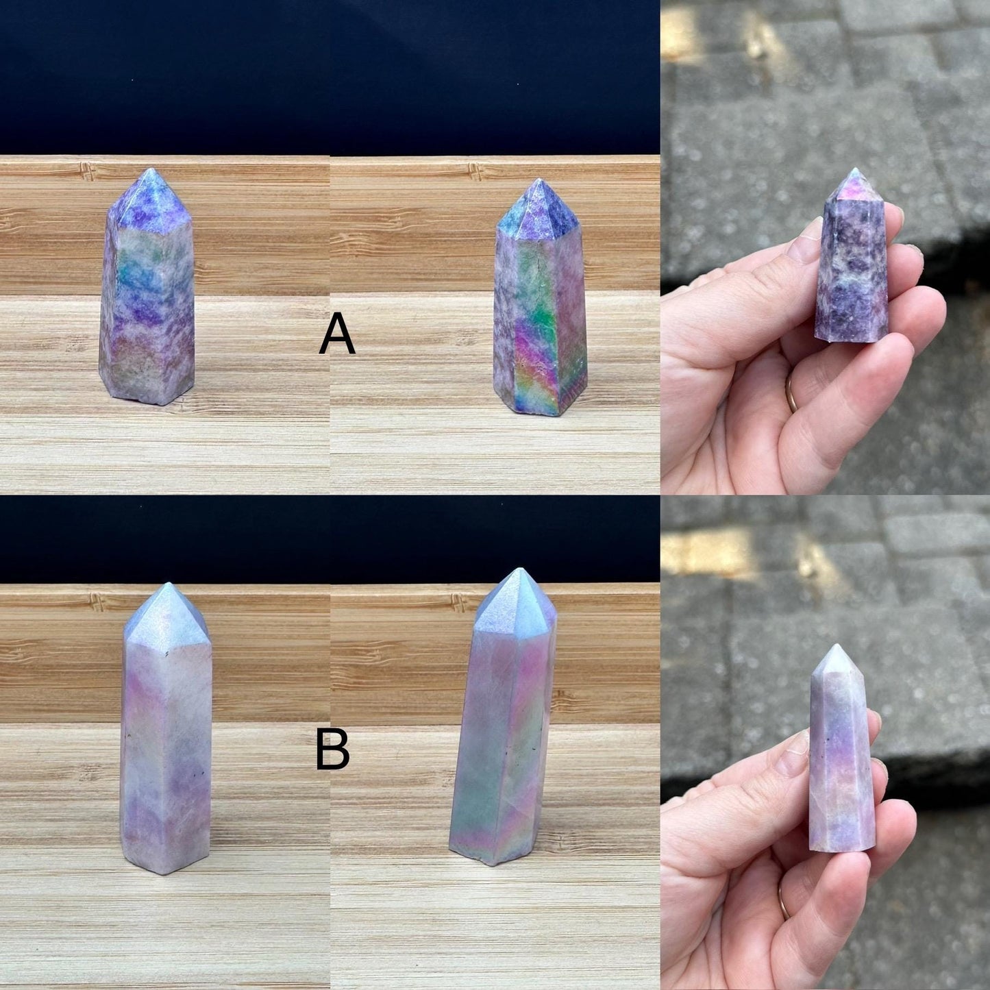 Aura Lepidolite Tower