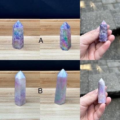 Aura Lepidolite Tower