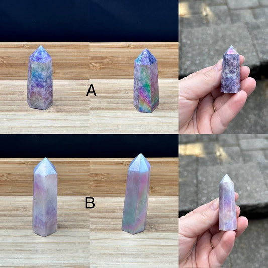 Aura Lepidolite Tower