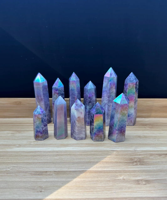 Aura Lepidolite Tower