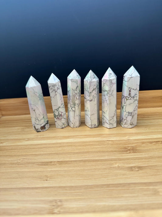 Aura Howlite Tower | Read description *some discounted