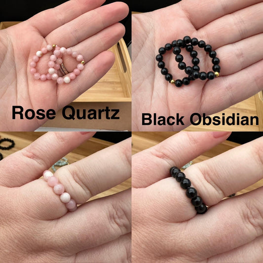 Crystal Beaded Ring - You Pick