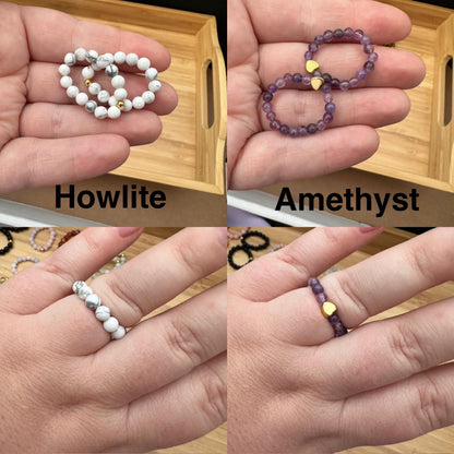 Crystal Beaded Ring - You Pick