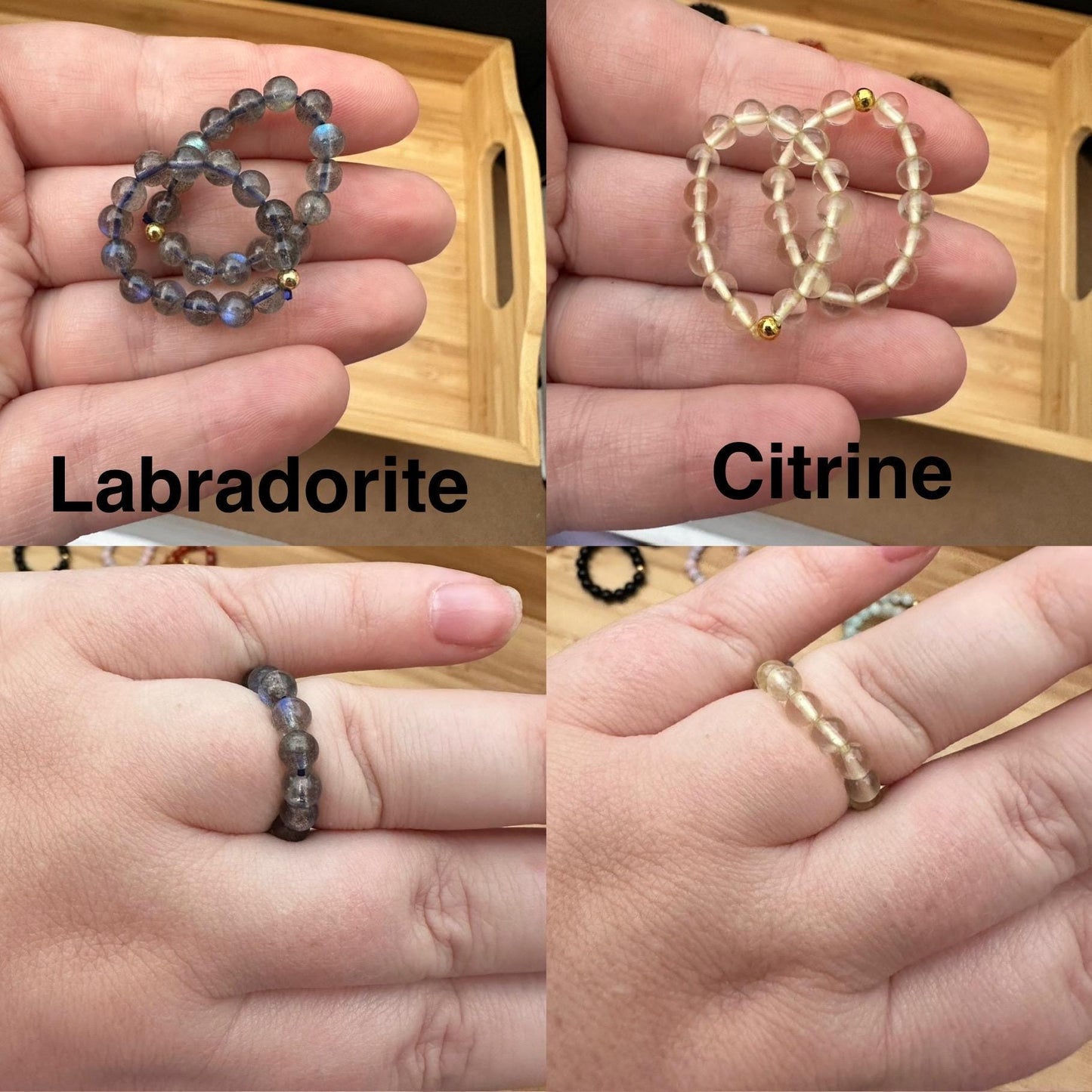 Crystal Beaded Ring - You Pick