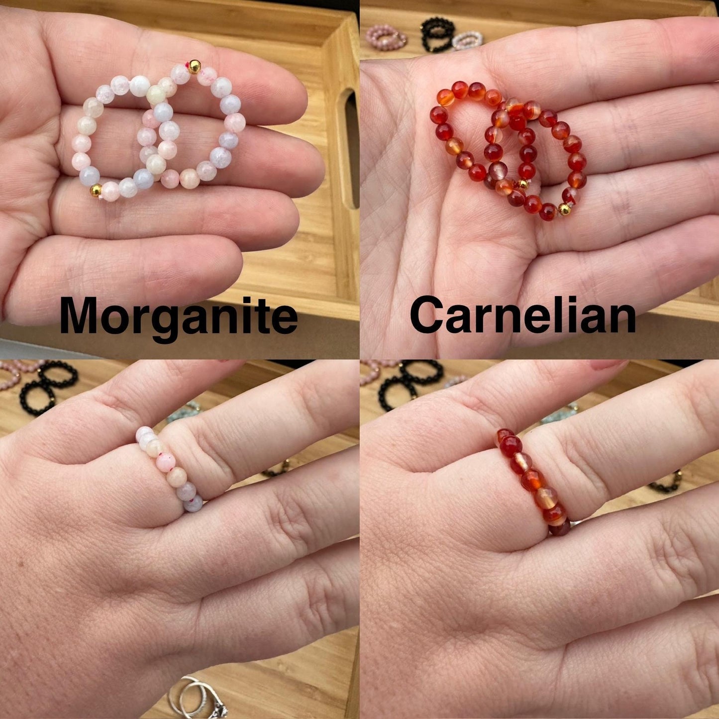 Crystal Beaded Ring - You Pick