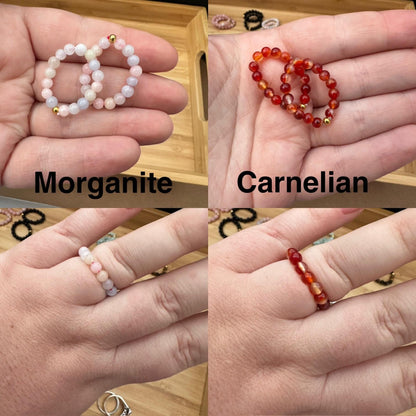 Crystal Beaded Ring - You Pick