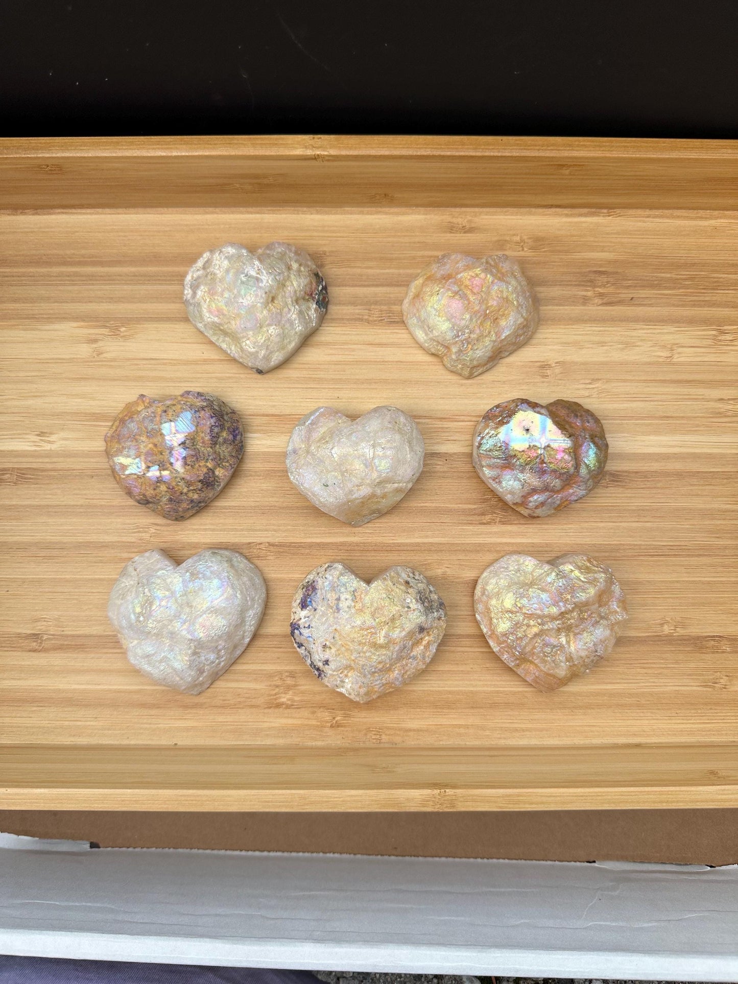 Aura Druzy Agate Heart