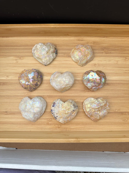 Aura Druzy Agate Heart