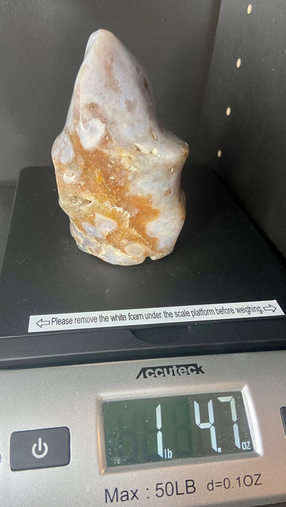Ocean Jasper with Flower Agate Flame