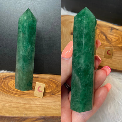 Green Strawberry Quartz Tower