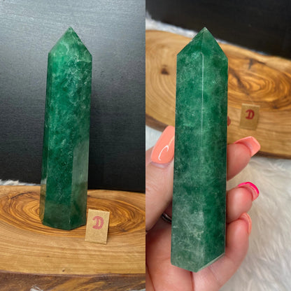 Green Strawberry Quartz Tower