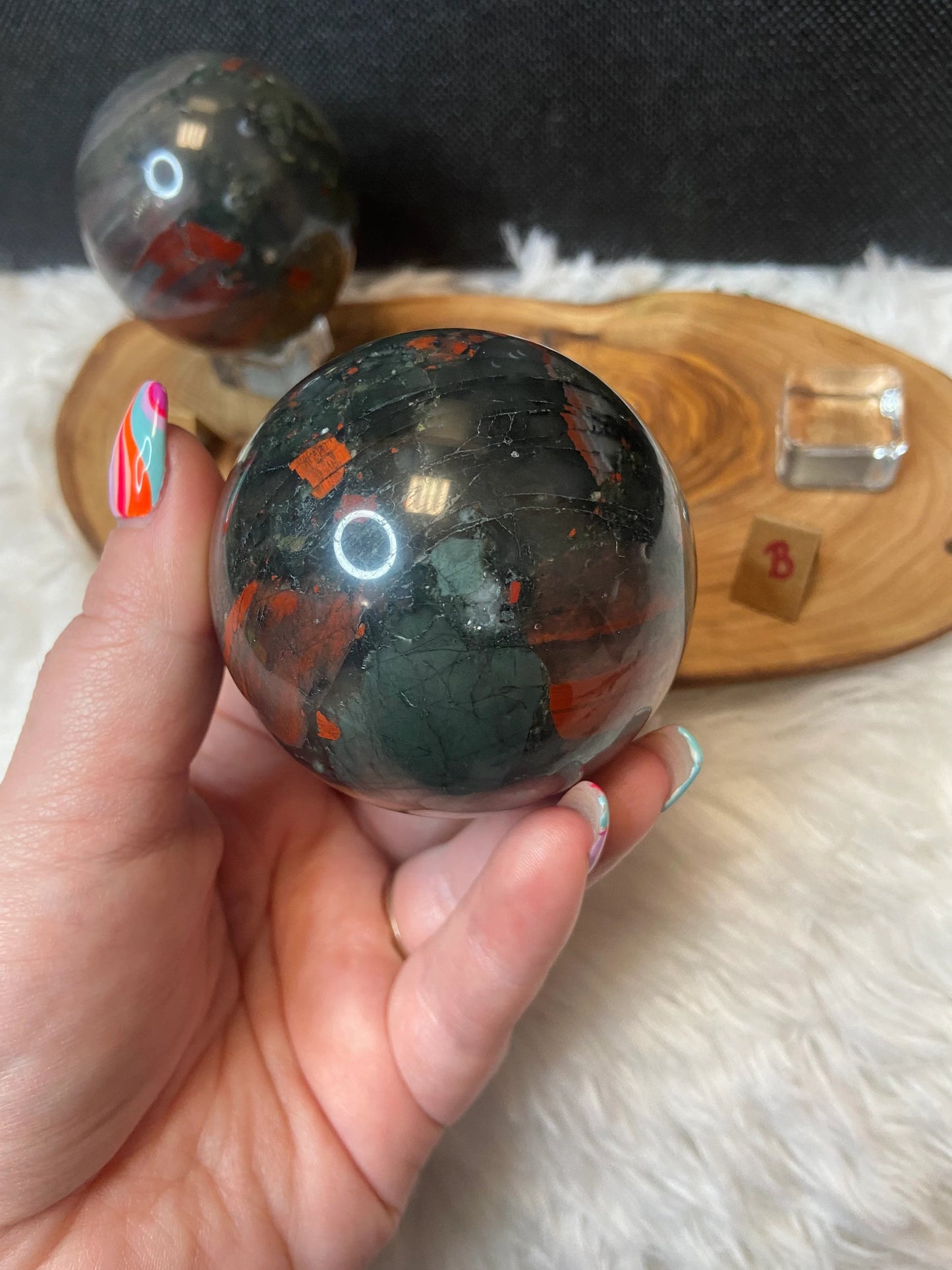 African Blood Stone Sphere