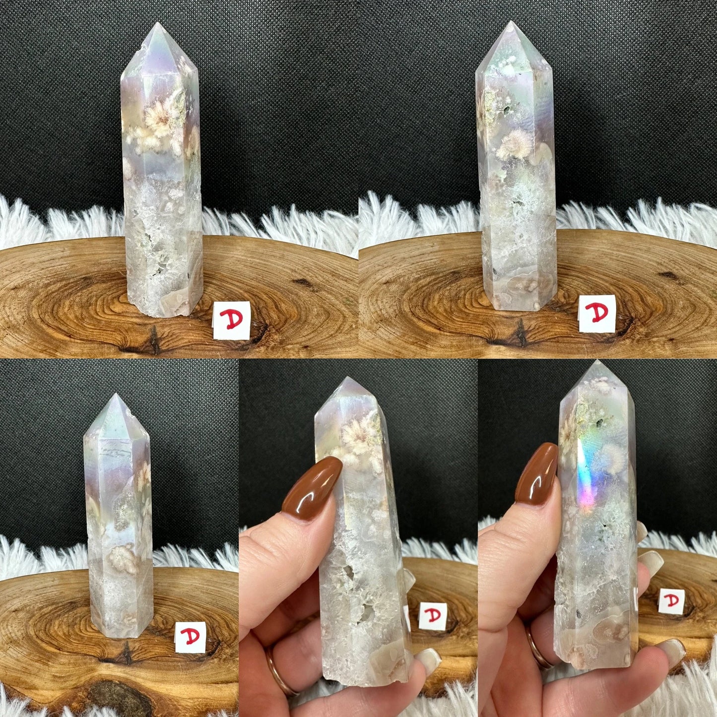 Aura Flower Agate Tower