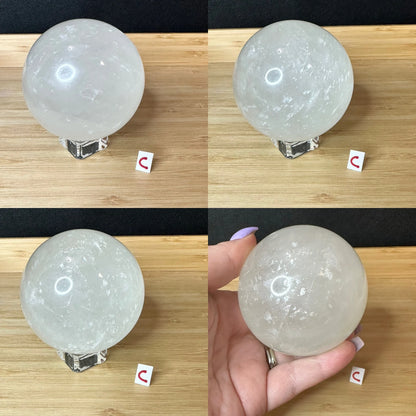 Honey Calcite Sphere - White Calcite Sphere